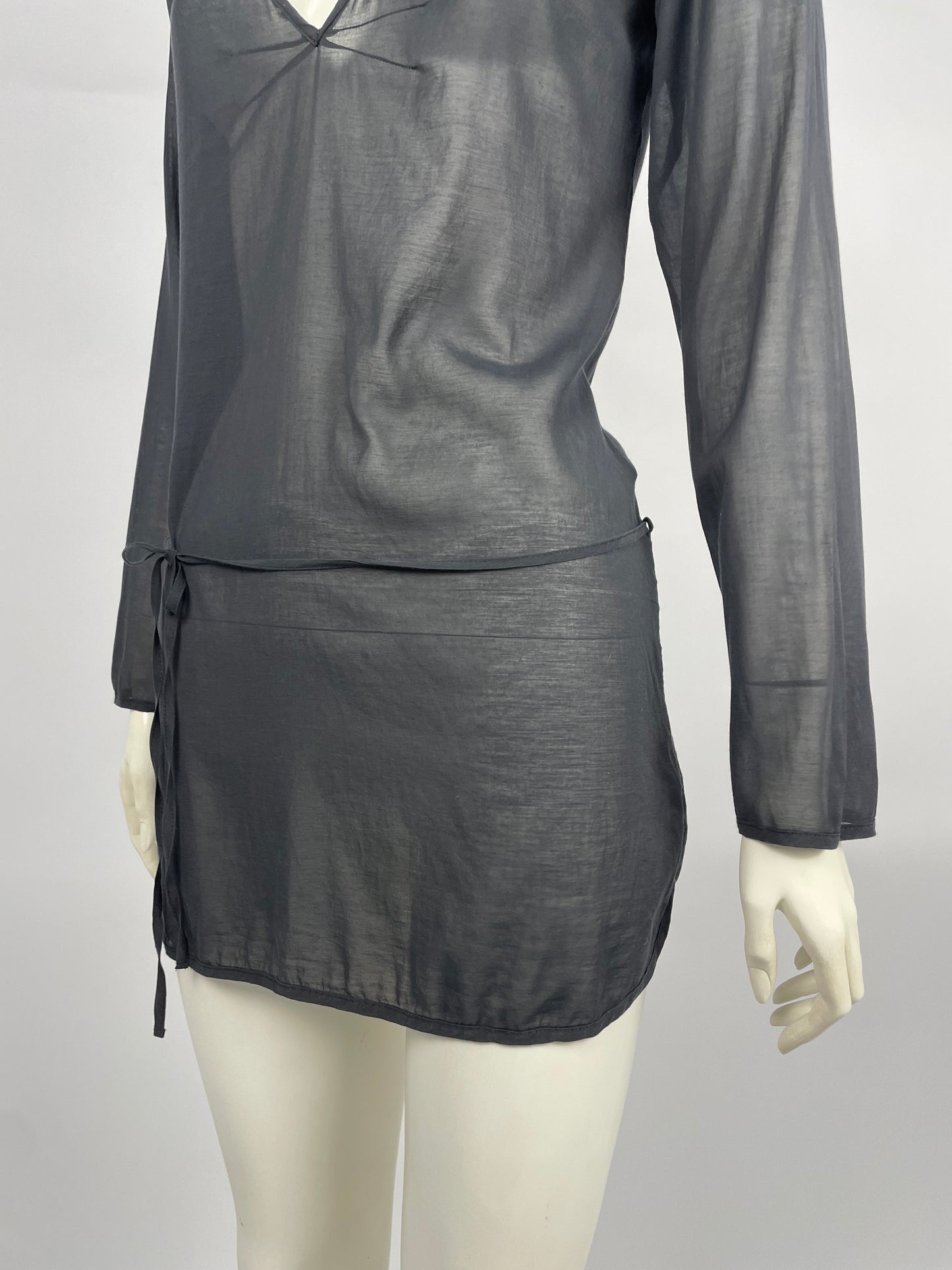 Dior by John Galliano early 2000’s V neck tie blouse