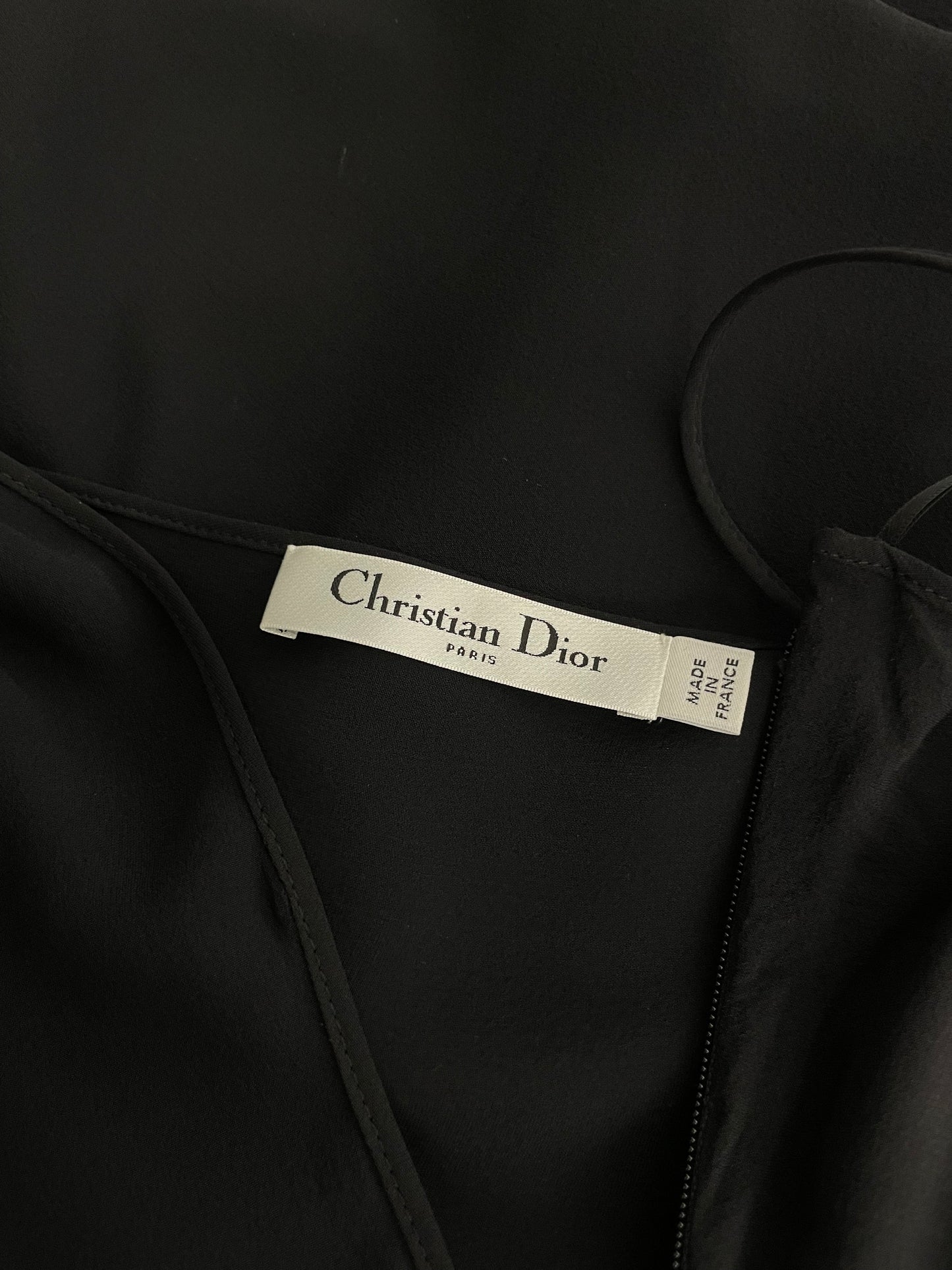 Christian Dior silk maxi slip dress.