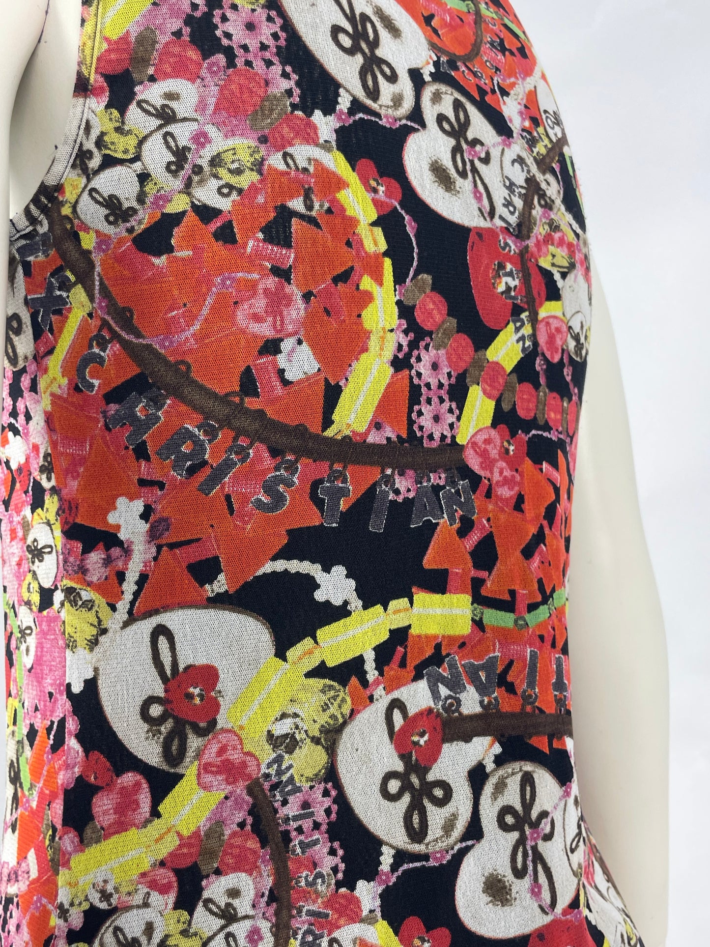 Christian Lacroix 1990’s Printed mesh dress