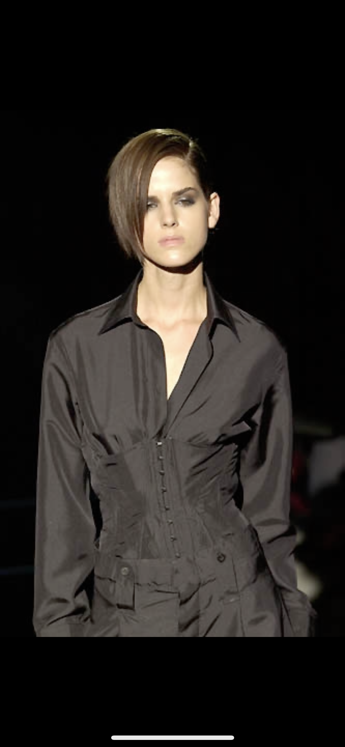 Gucci by Tom Ford S/S 2001 tie blouse