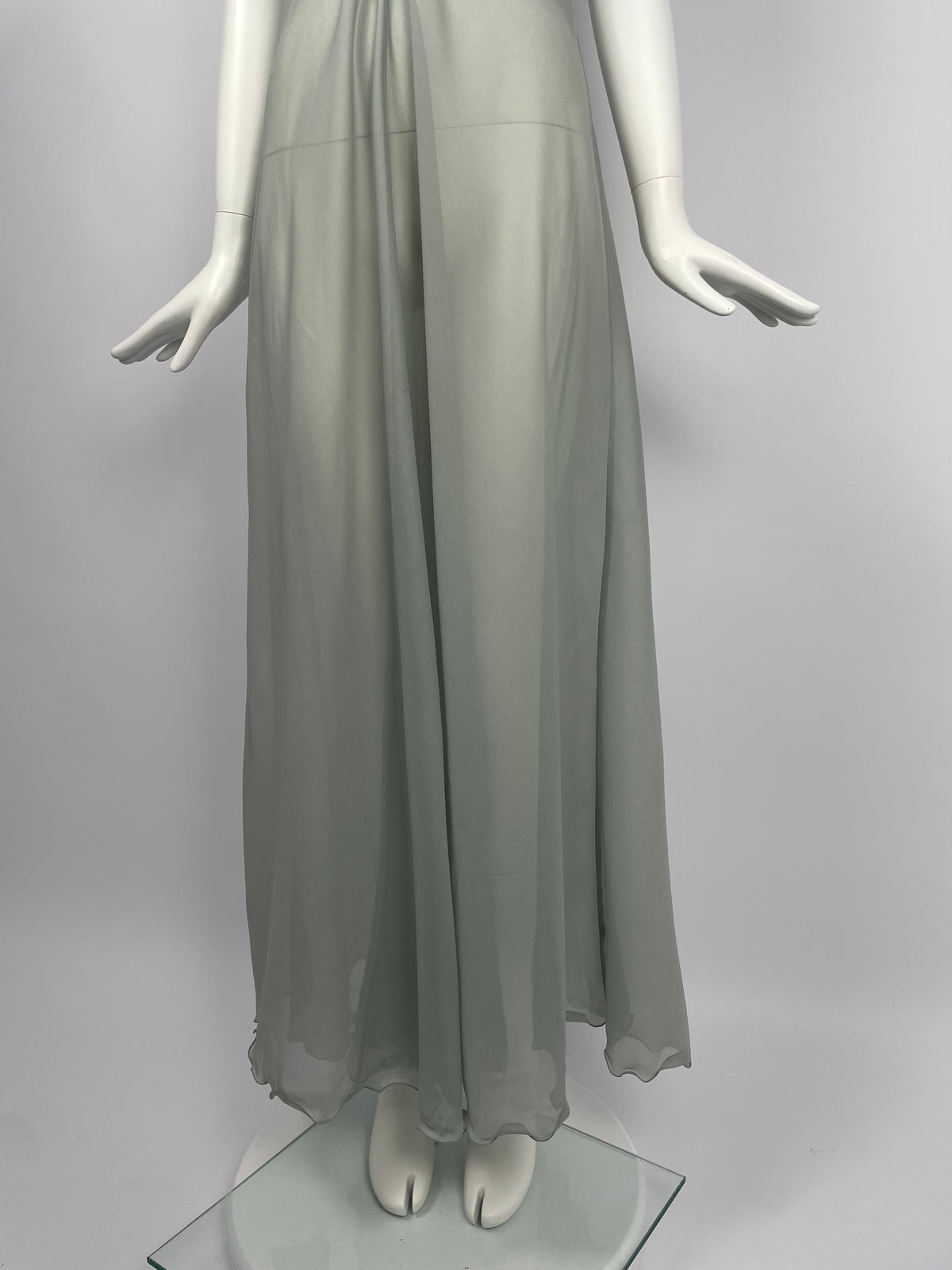 Dior 1980's gathered maxi dress
