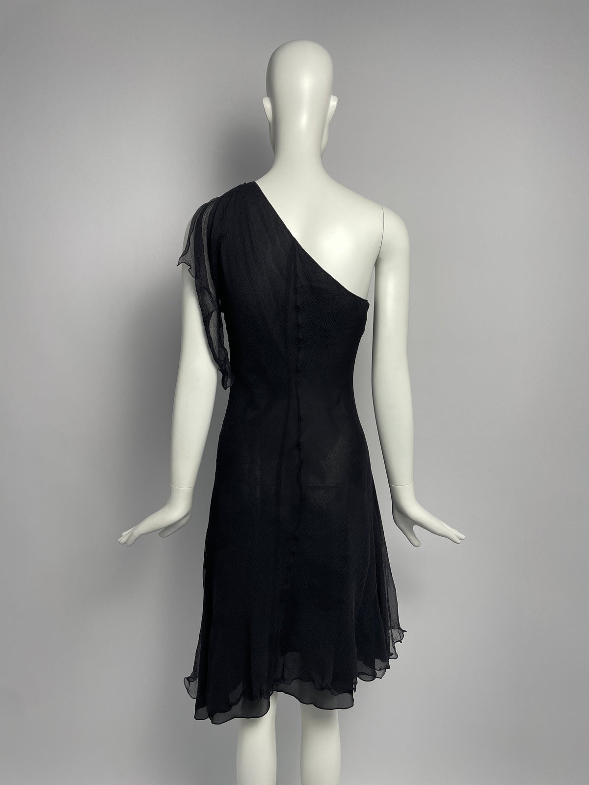 Emporio Armani 1990's Bias ruffle maxi dress