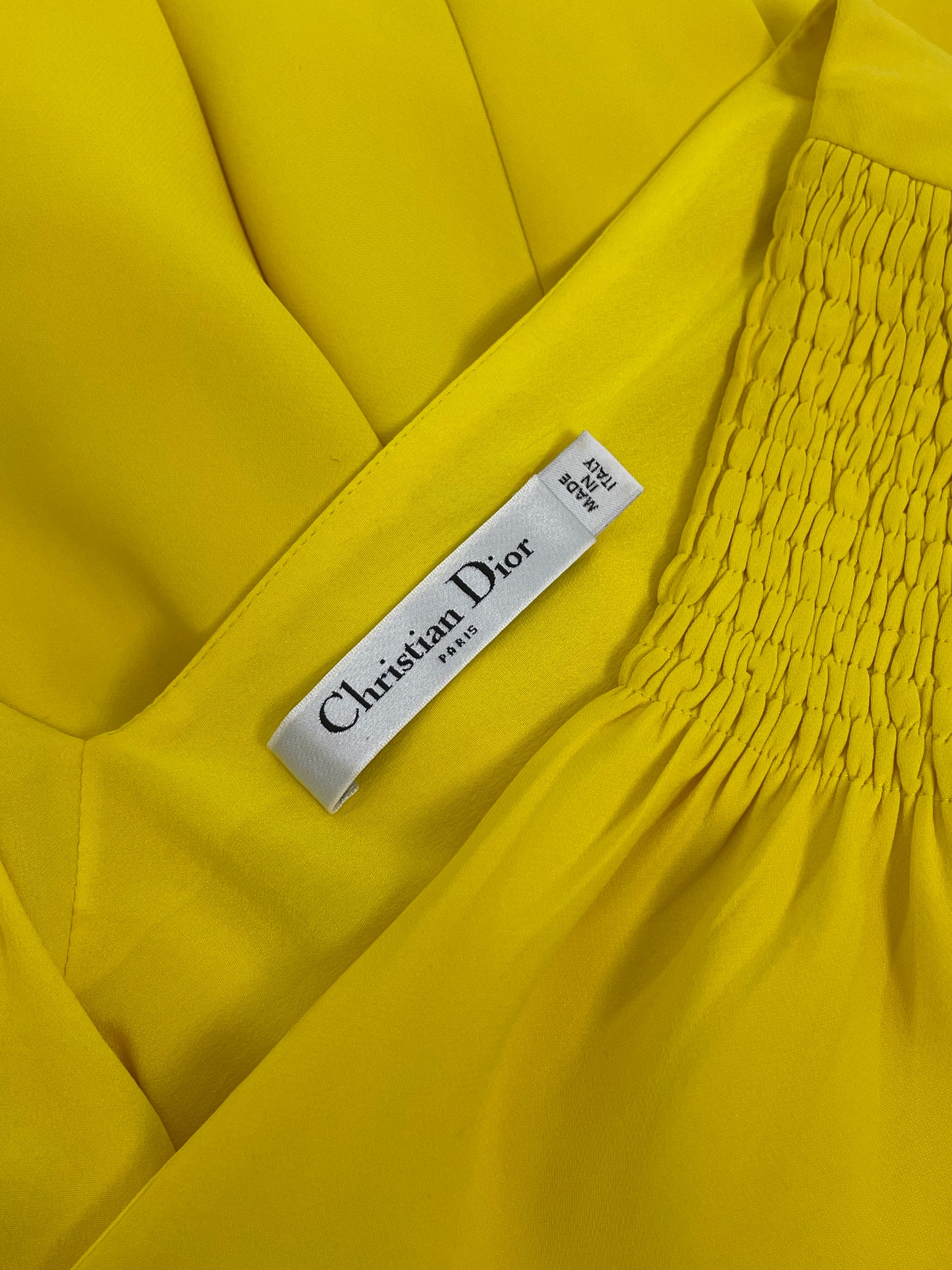 Dior by Maria Grazia Cruise 2017 yellow midi dress