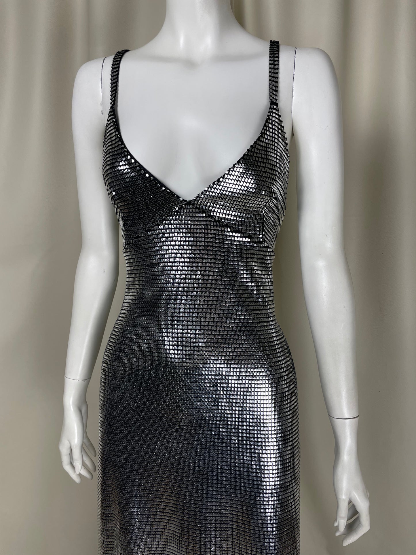 Paco Rabanne F/W 1995 Metallic Dress
