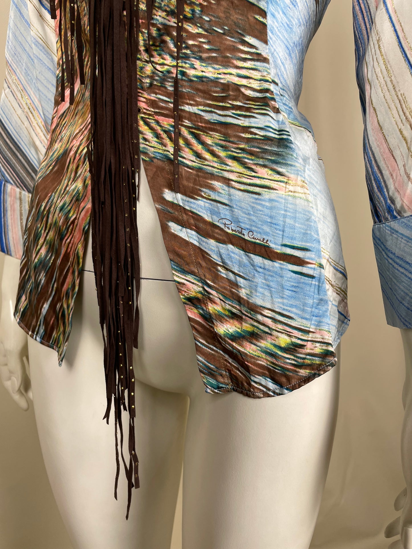 Roberto Cavalli S/S 2004 Silk Printed Chemise (M)