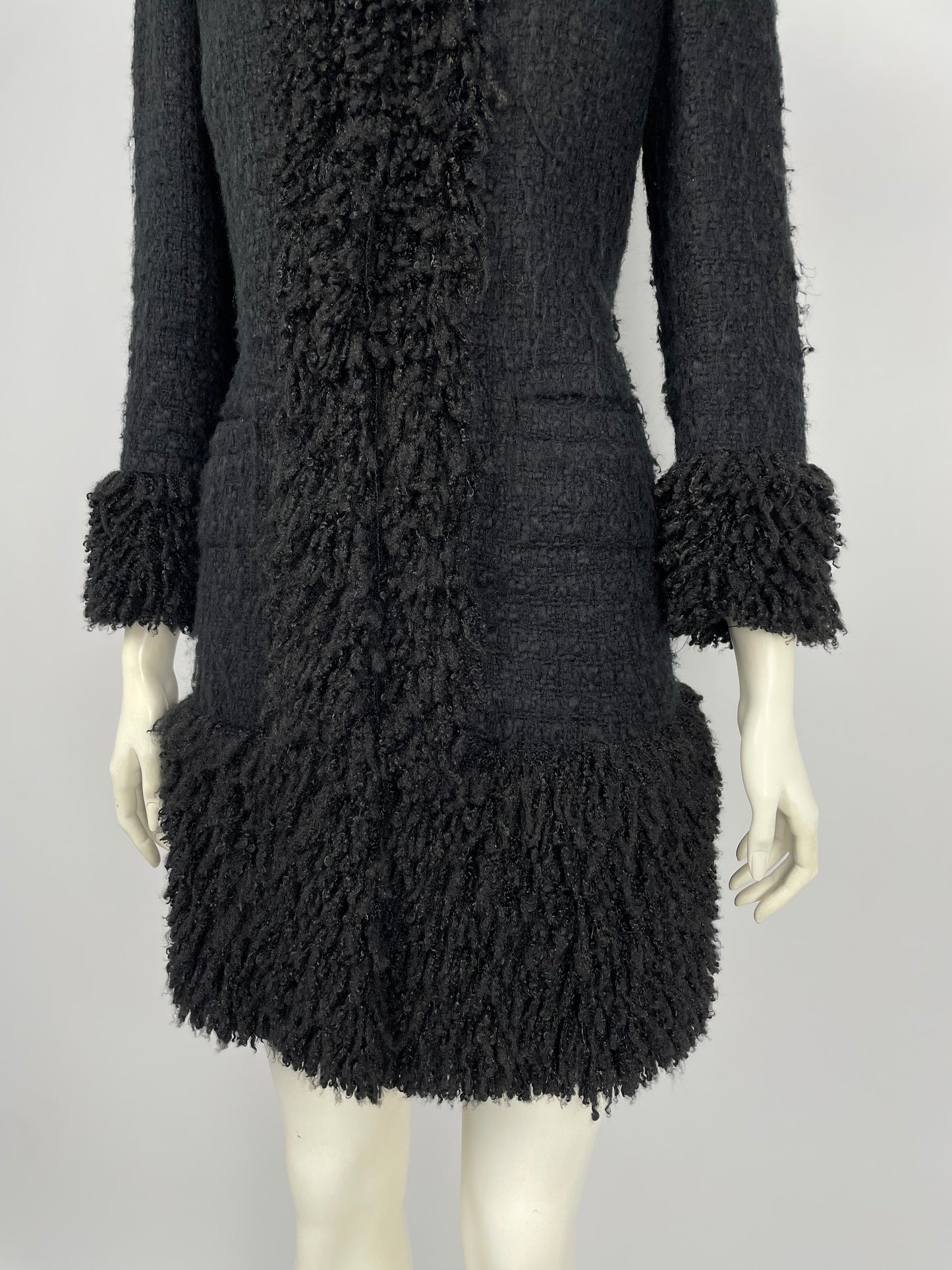 Dolce & Gabbana 2000’s Fur & tweed coat.