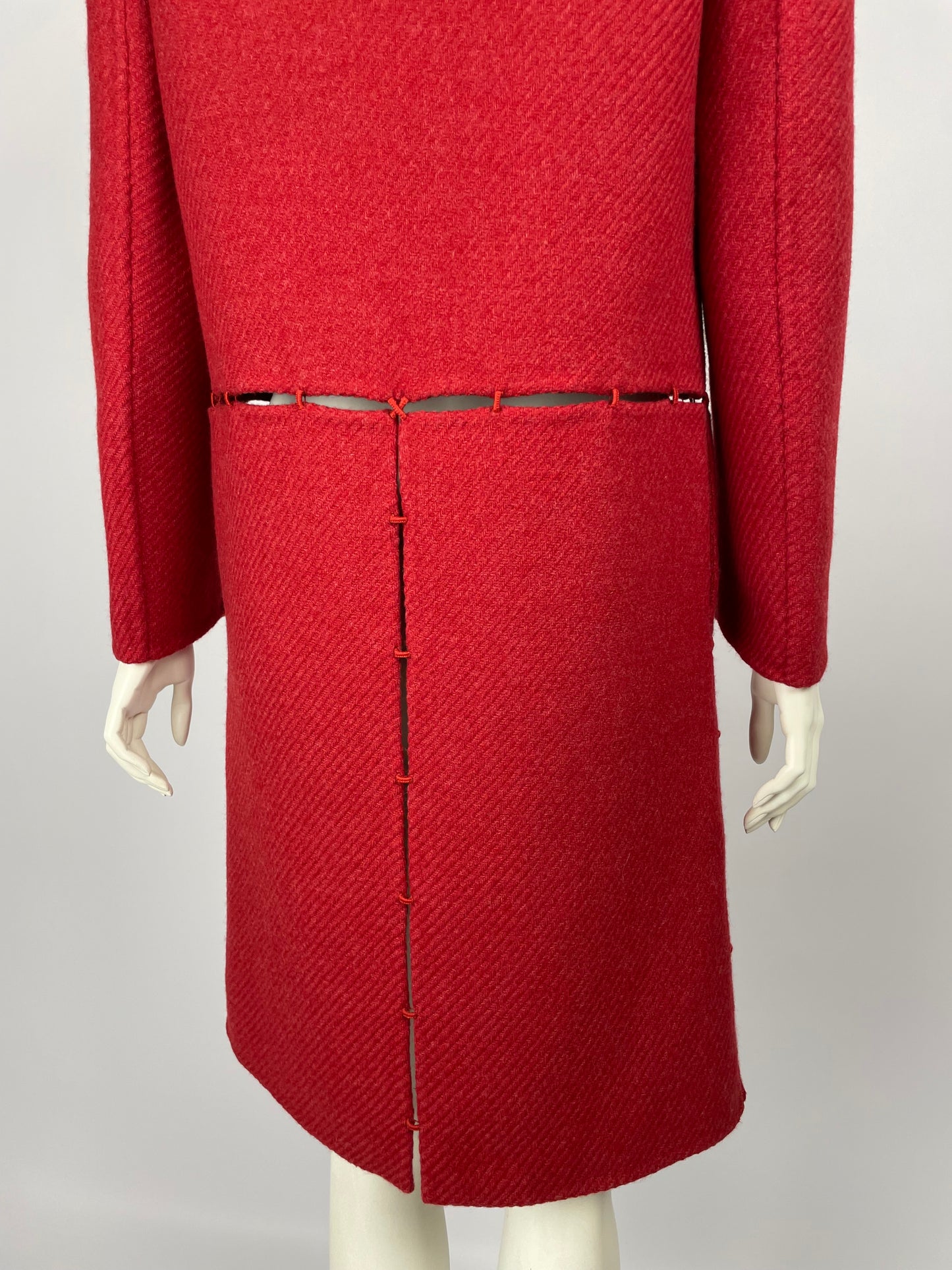 Prada F/W 1998 Chain Stitch Wool Coat
