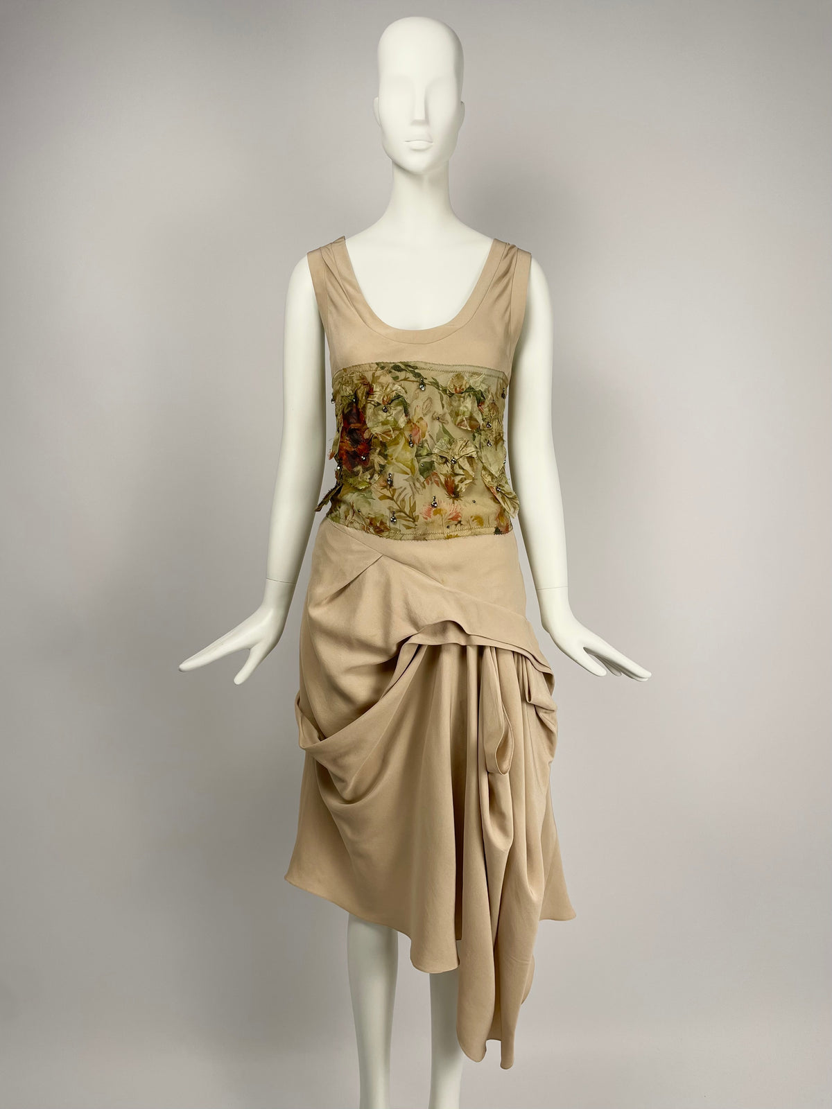 Dior by John Galliano S/S 2007 Pleated maxi dress