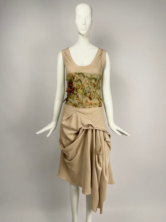 Dior by John Galliano S/S 2007 Pleated maxi dress