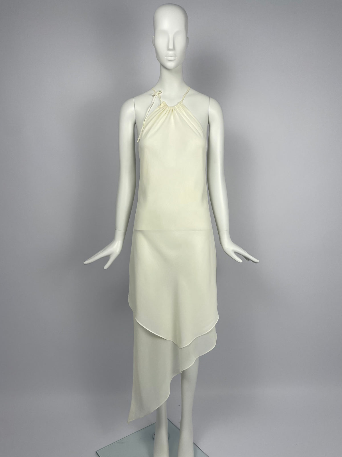 Gai Mattiolo 2000’s Double layer asymmetrical maxi dress