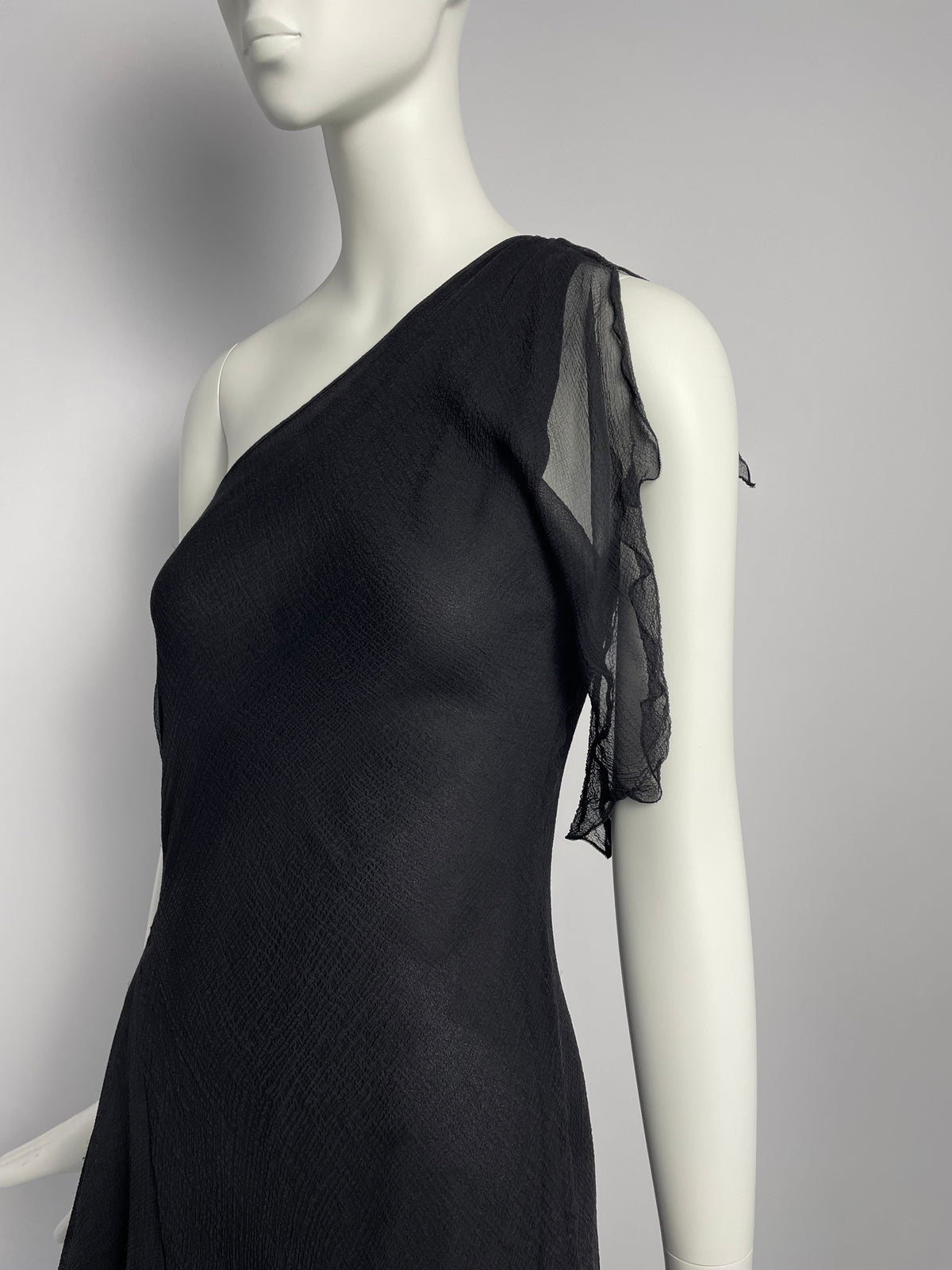 Emporio Armani 1990's Bias ruffle maxi dress