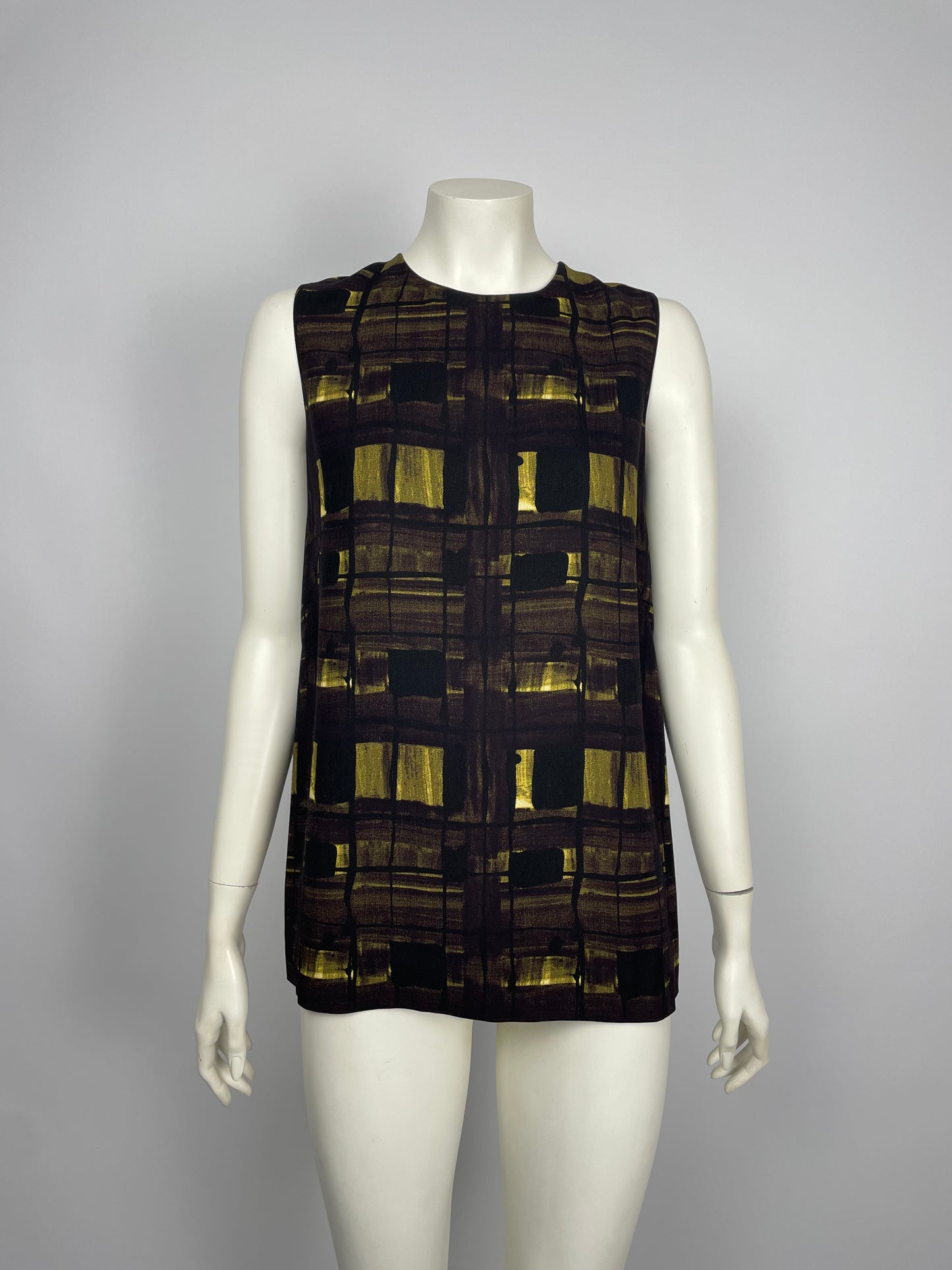 Prada F/W 2010 Squares print top.