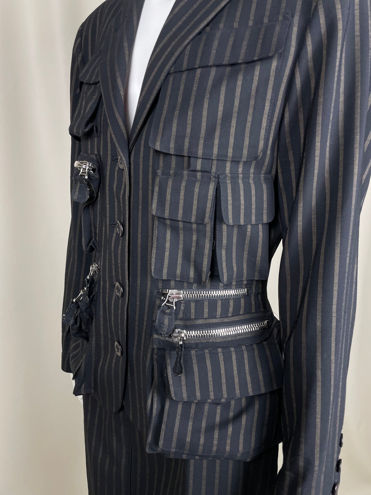 Jean Paul Gaultier S/S 1996 Cargo Pinstripe Set (M)