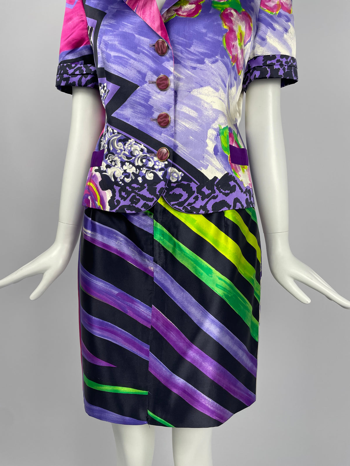 Gianni Versace S/S 1990 Printed suit