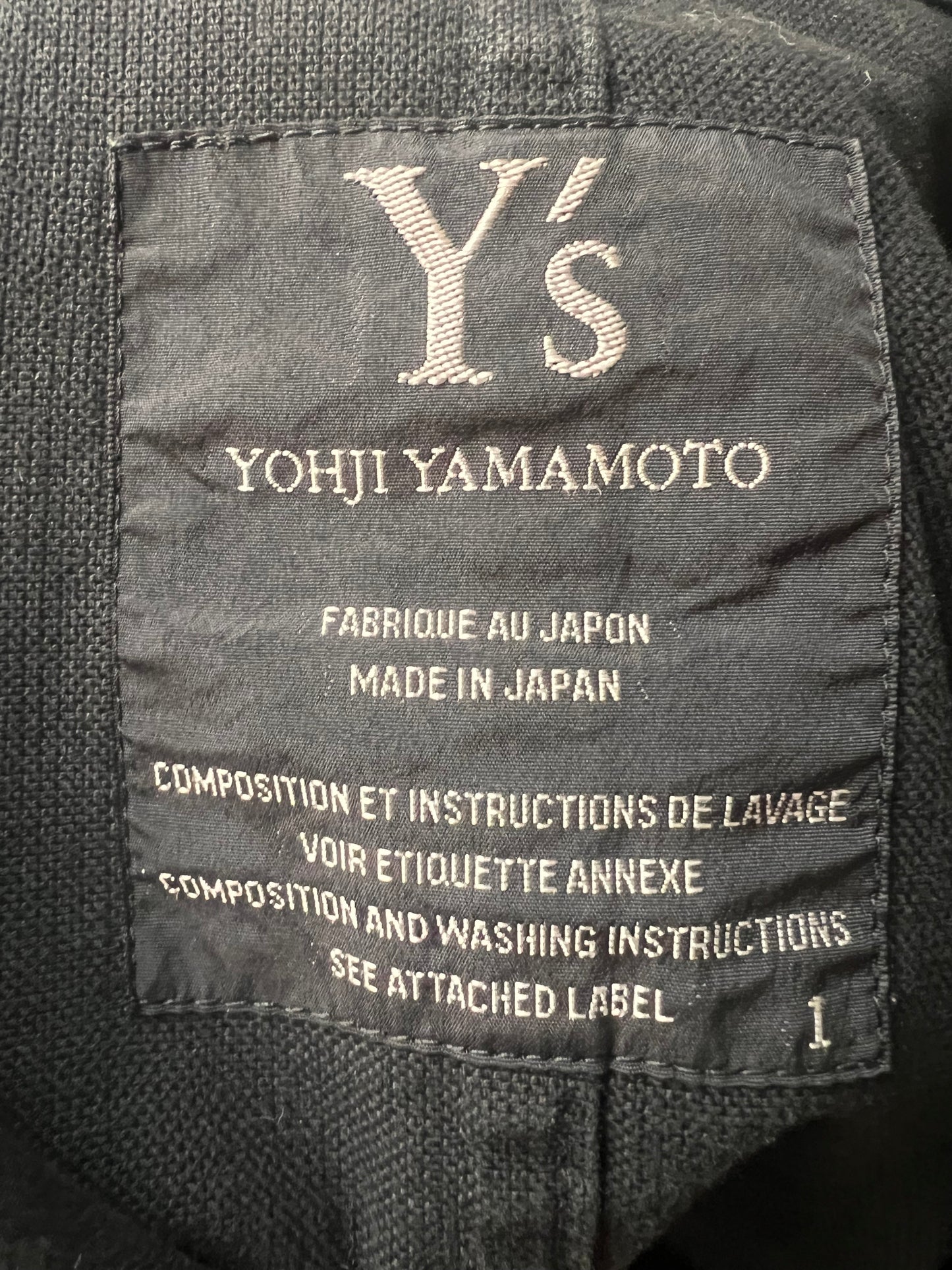 Yohji Yamamoto plain Cotton blazer (M)