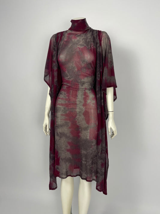 Plein Sud mesh cape dress