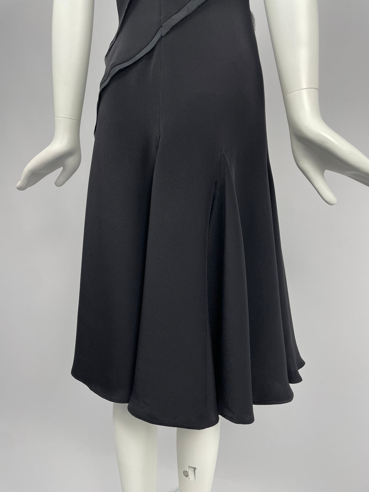 Oscar de la Renta 2000's Bias cut silk dress