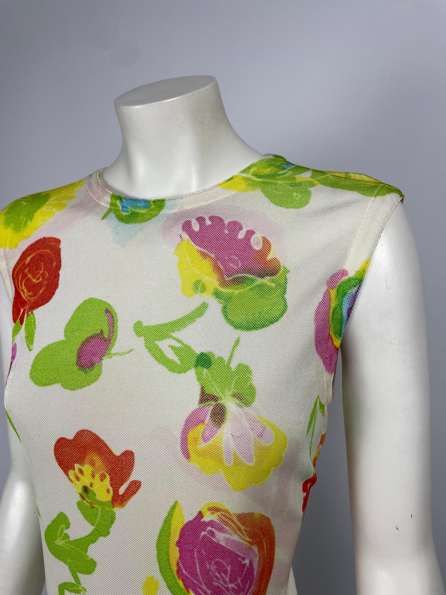 Gianni Versace Couture S/S 1996 Flower Print Top
