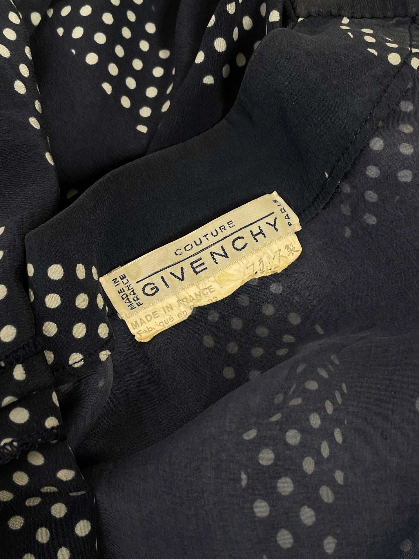 Givenchy Couture early 1990’s Polka print vest