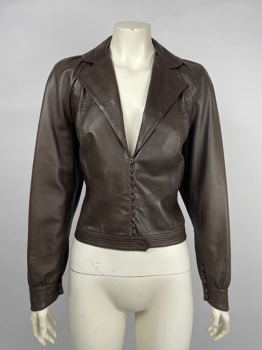 Dior by John Galliano F/W 2002 leather jacket.