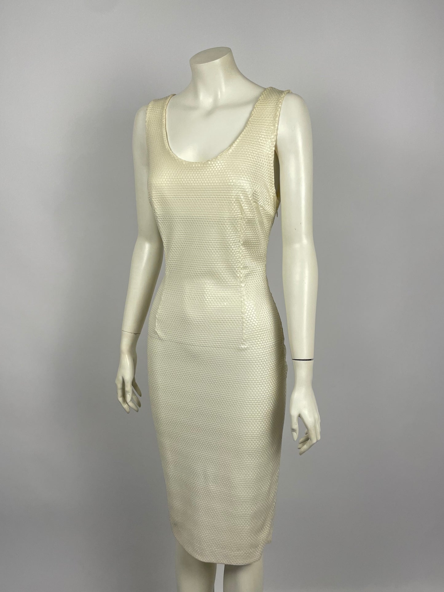 Dolce & Gabbana 1990’s Foil Effect Sheath Dress