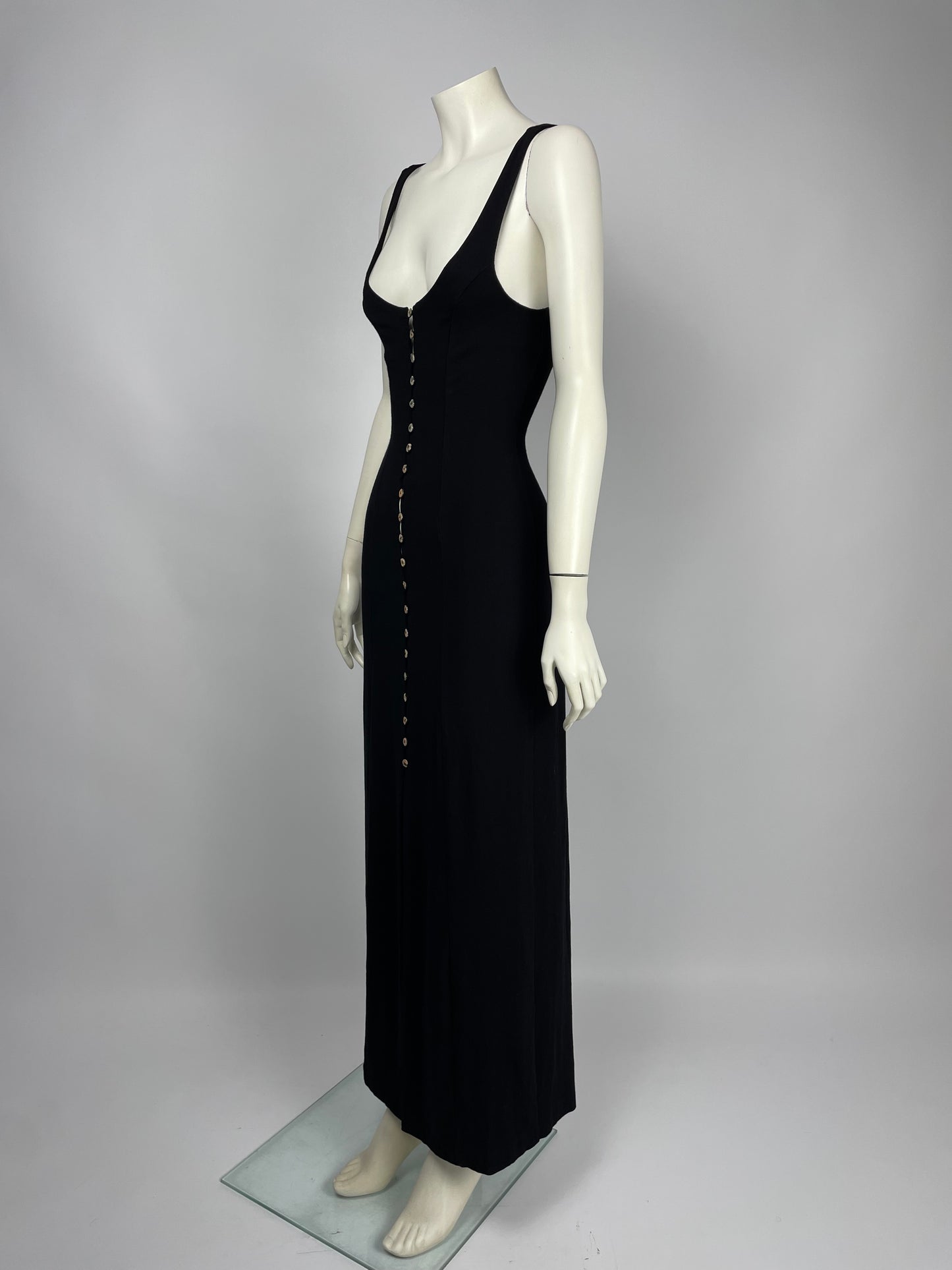 Plein Sud F/W 1993 knit button up maxi dress.