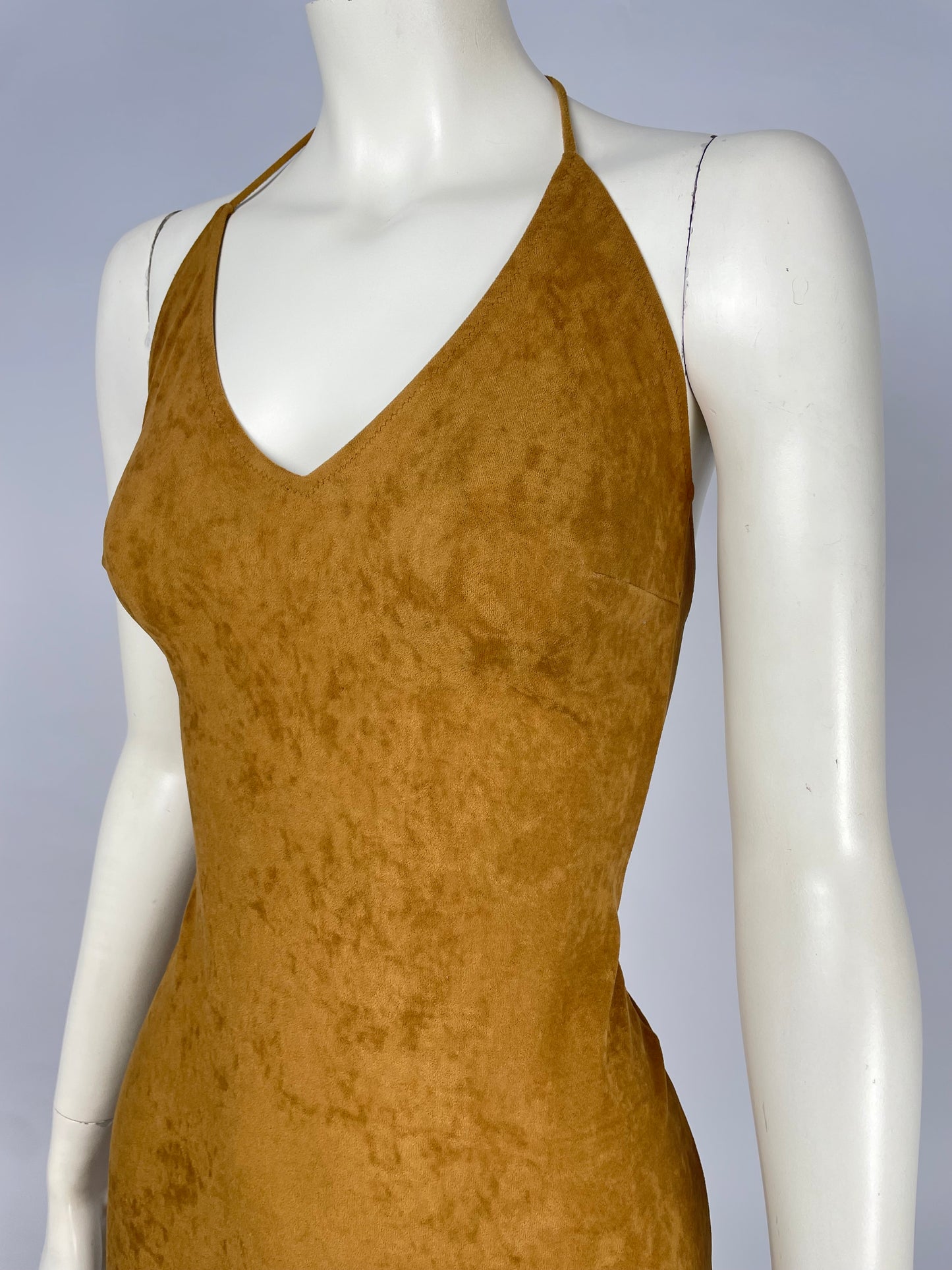 Gai Mattiolo 1990’s velour halter neck dress