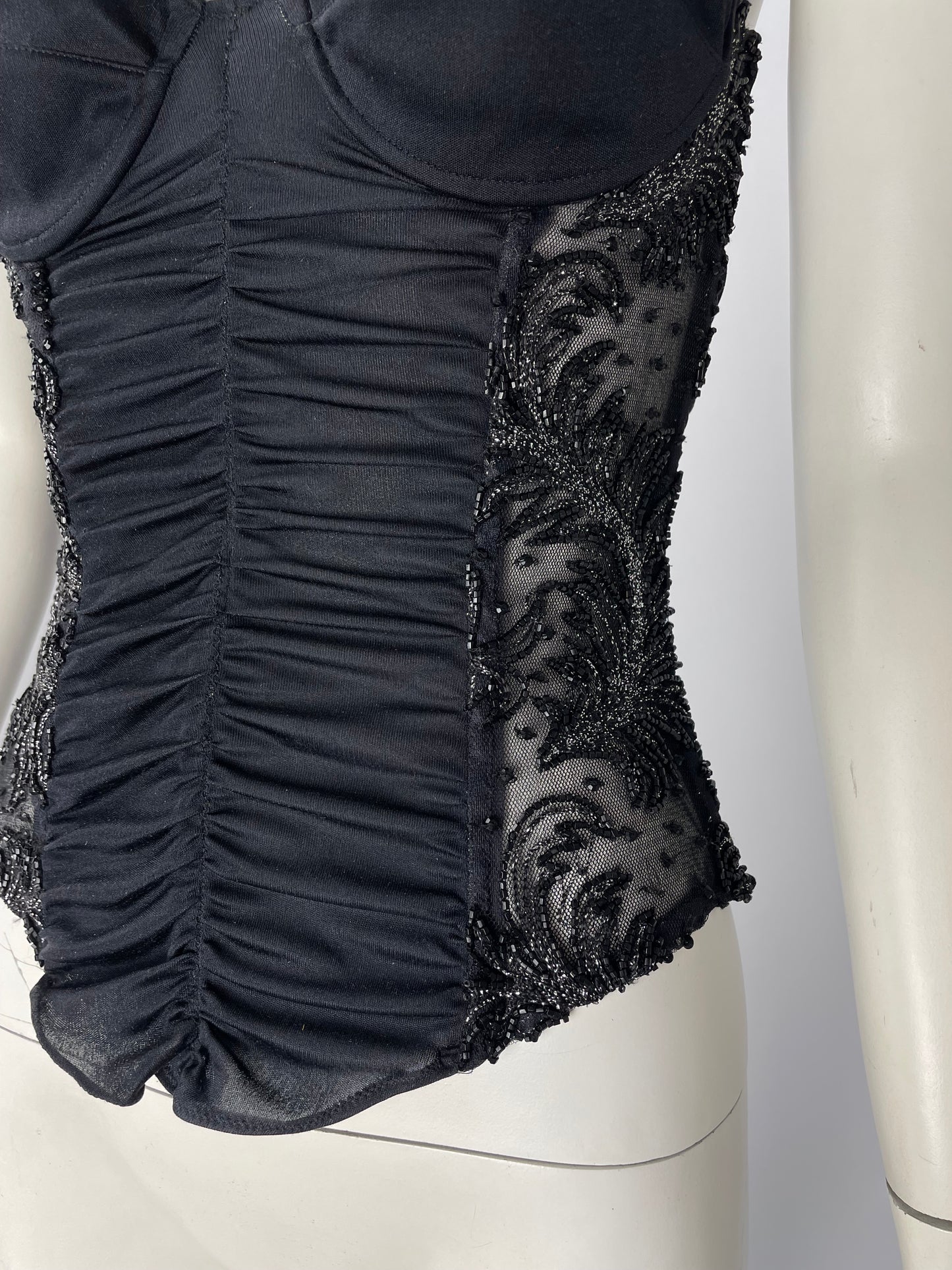 Gianni Versace Couture Sera F/W 1987 stones cups bustier