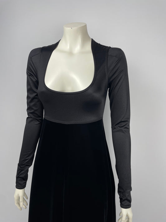 Jean Paul Gaultier 1990’s velour maxi dress.
