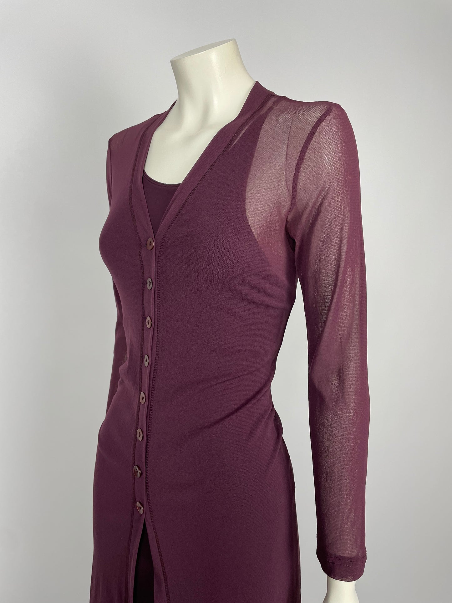 Plein Sud 1990's maxi dress and cardigan set.