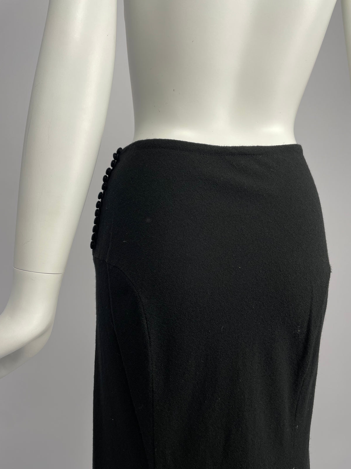John Galliano F/W 1998 Lined buttons bias cut skirt