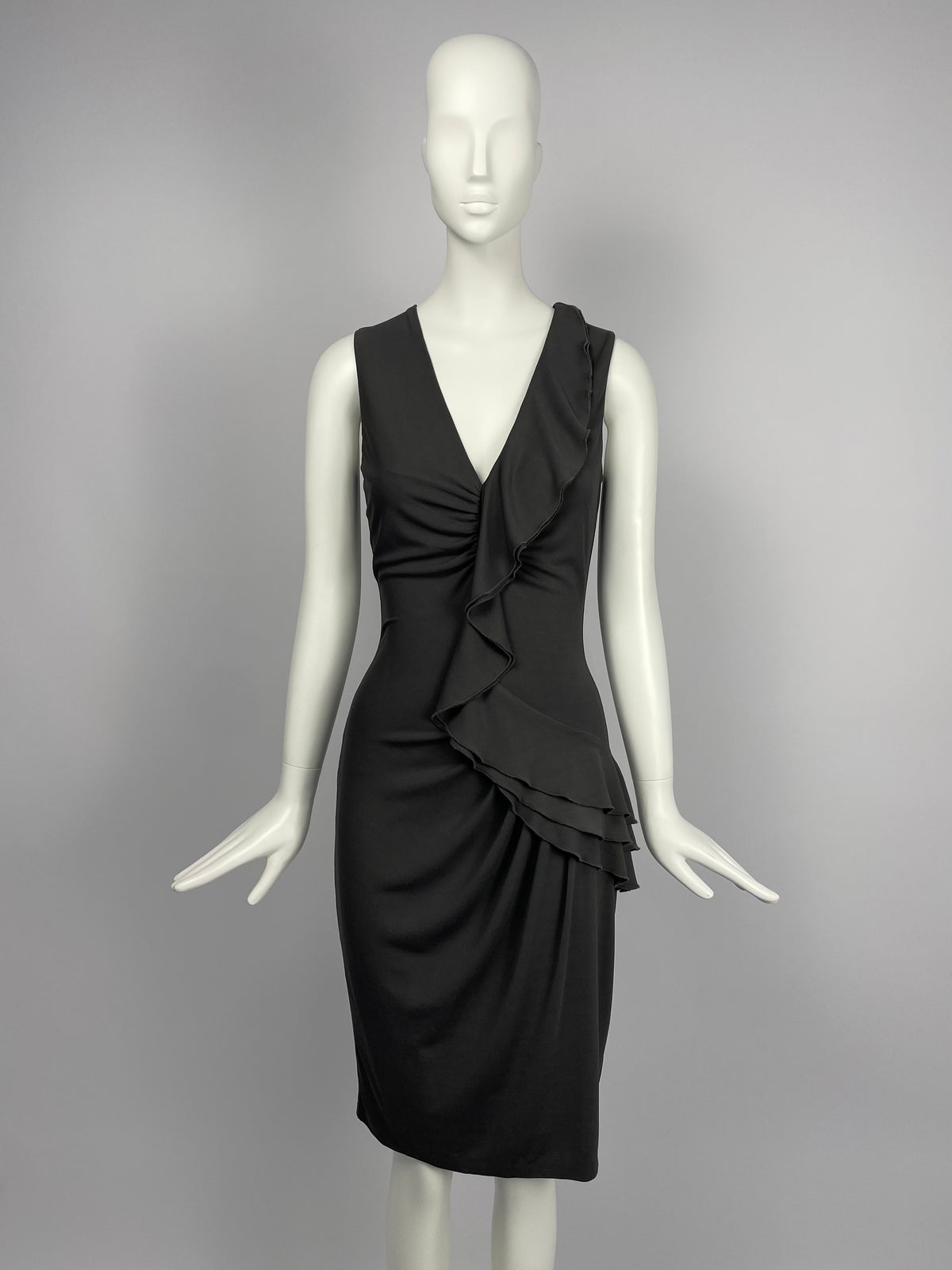 Blumarine 2000's flared ruffled dress