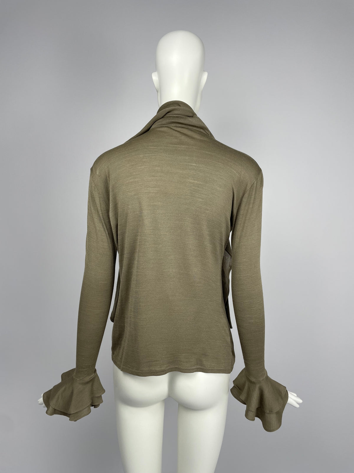 Ralph Lauren 2000's silk ruffle blouse