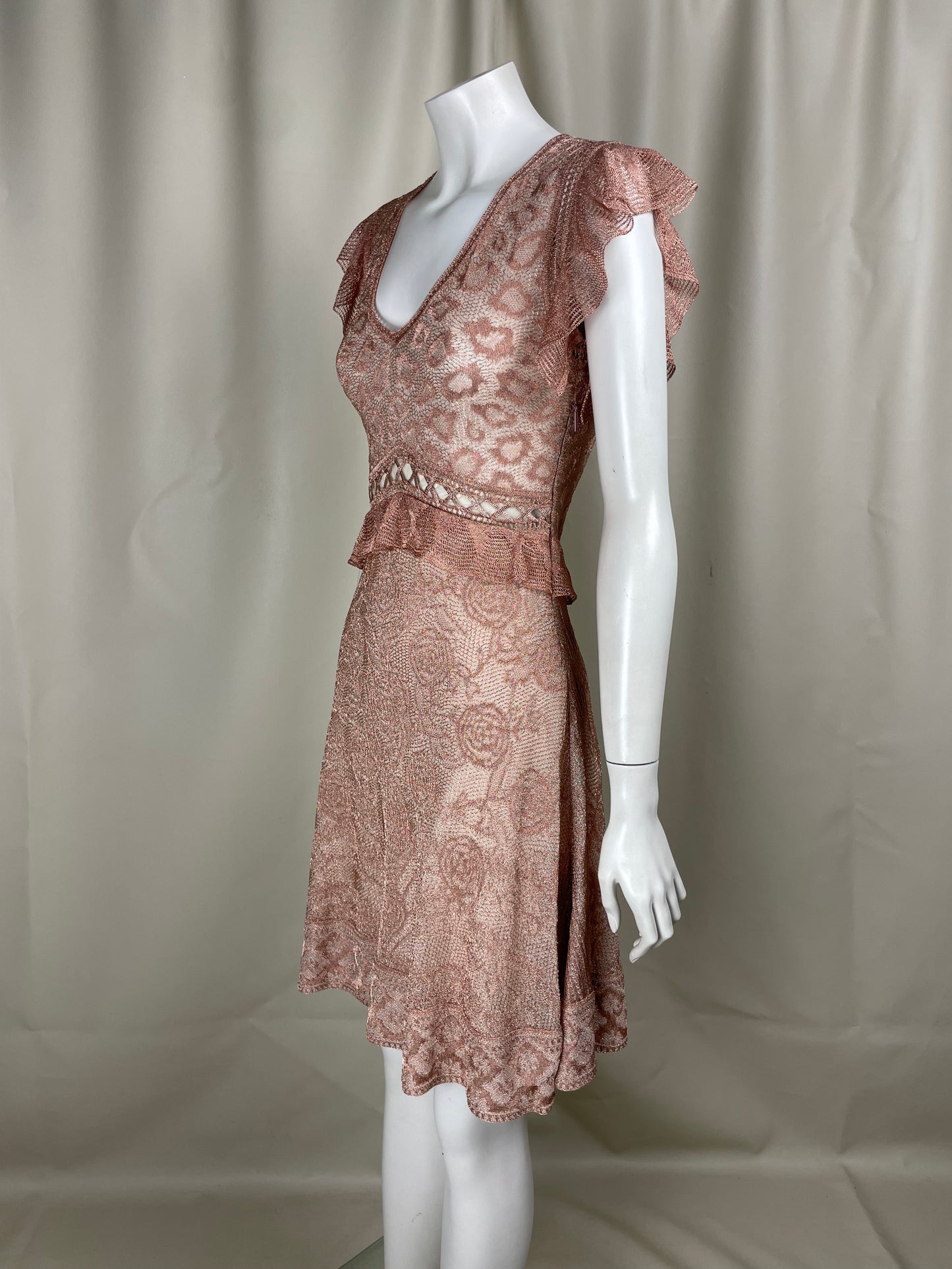 Roberto Cavalli 2000’s Pink Lace Dress (S)