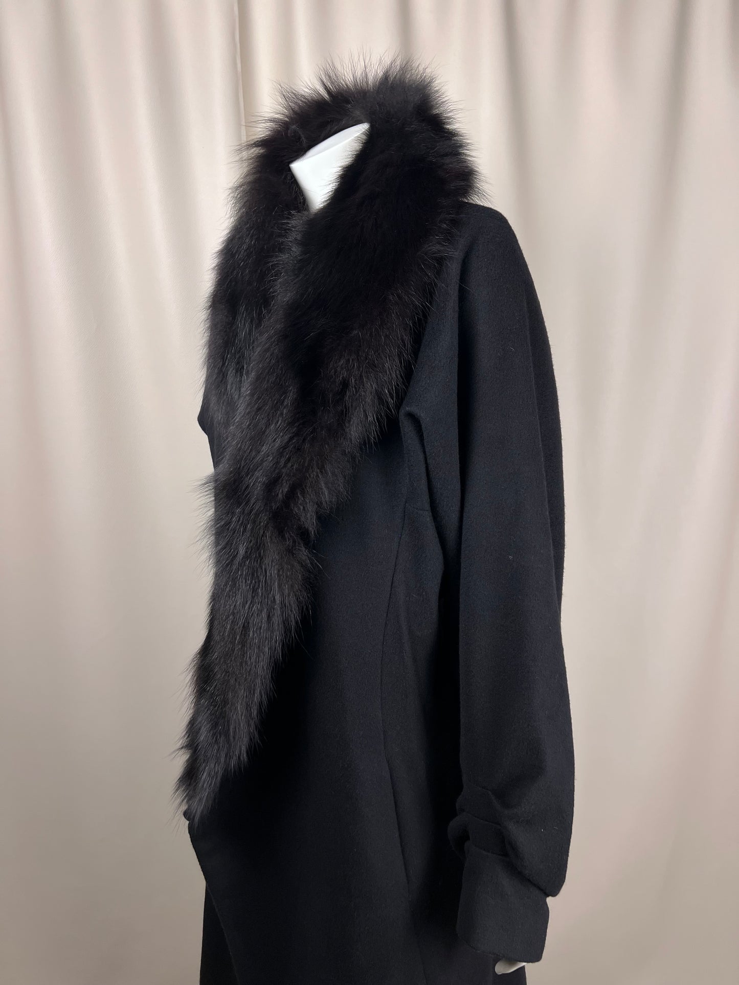 Plein Sud F/W 2004 Fox Fur Cashmere Coat (M)