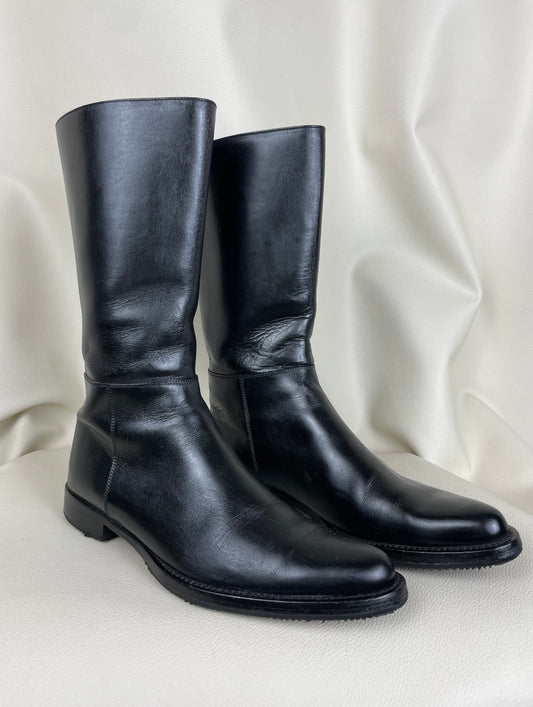 Miu Miu 1990s Leather Boots (37)