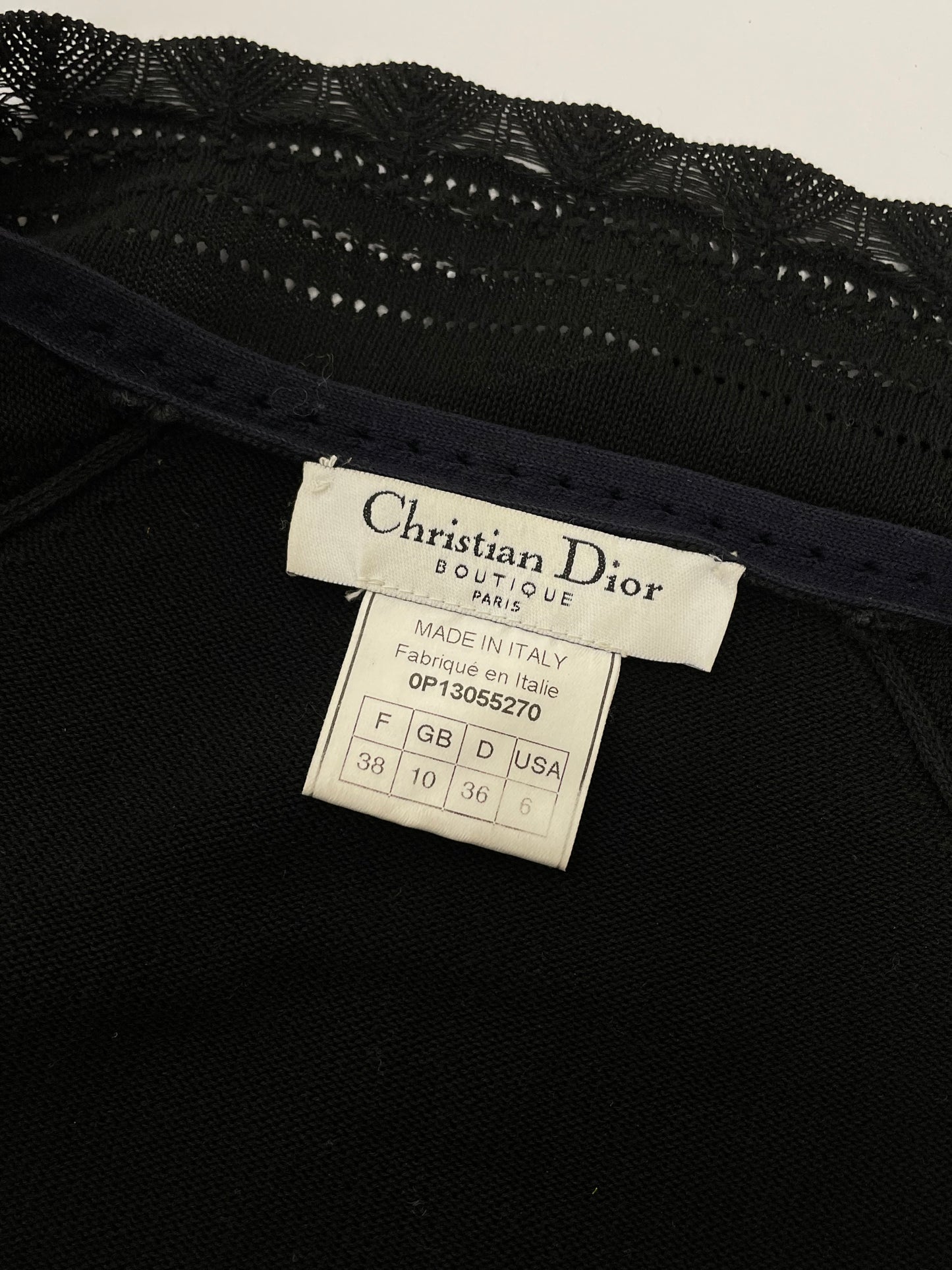 Dior by John Galliano S/S 2000 bondage knit top.