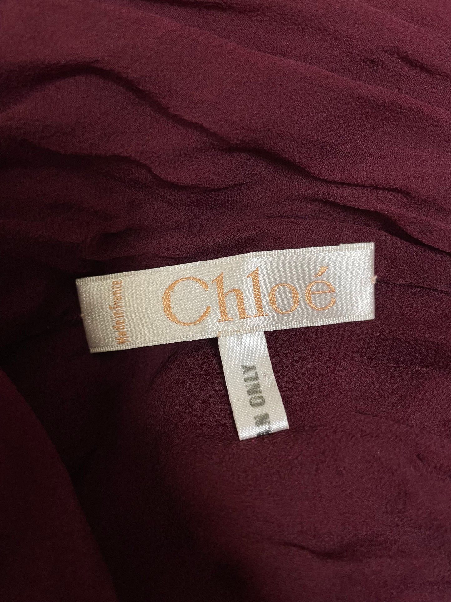 Chloe 1990’s Silk Pleats Blouse (S)
