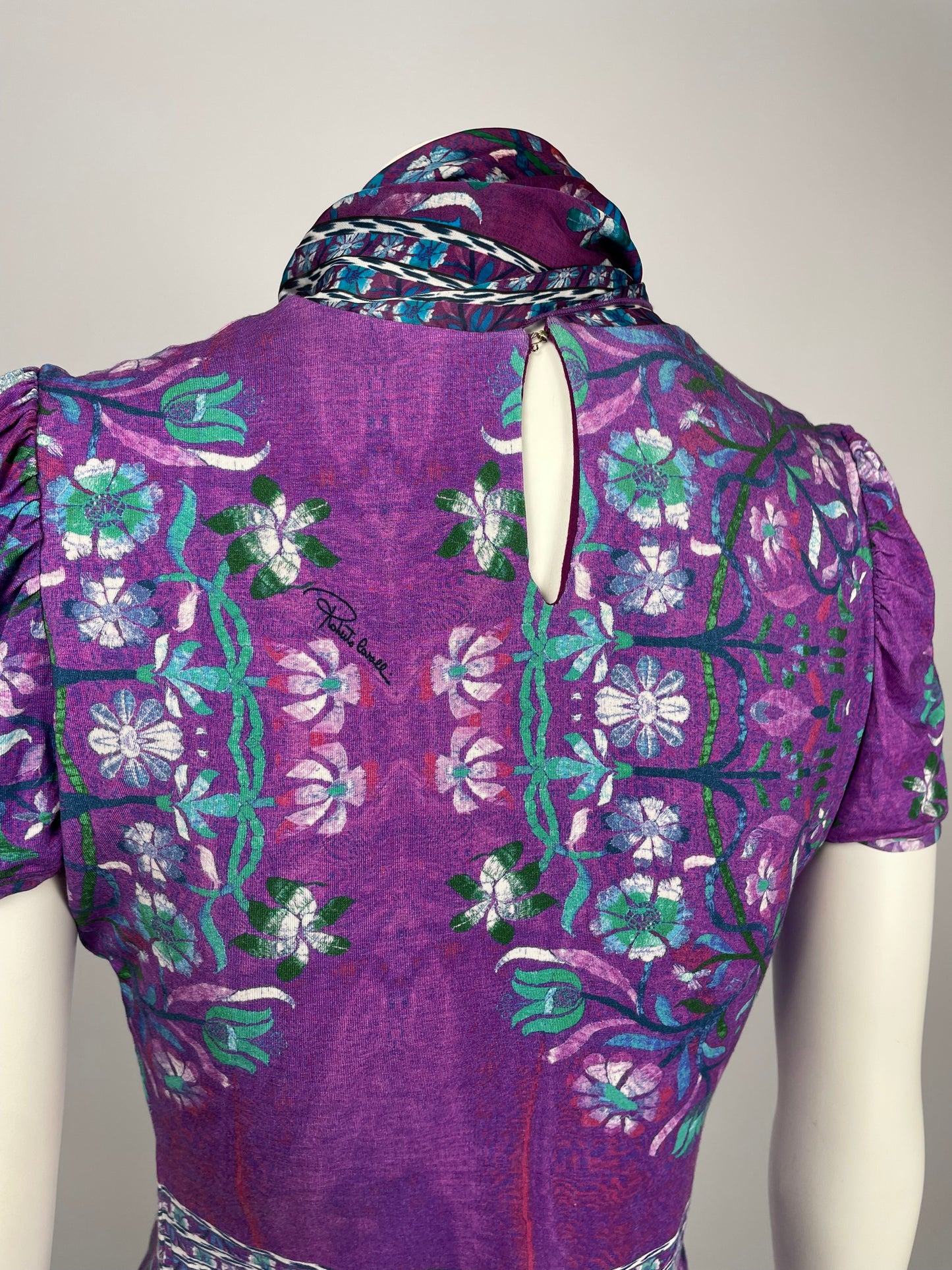 Roberto Cavalli 2008 flower print scarf blouse