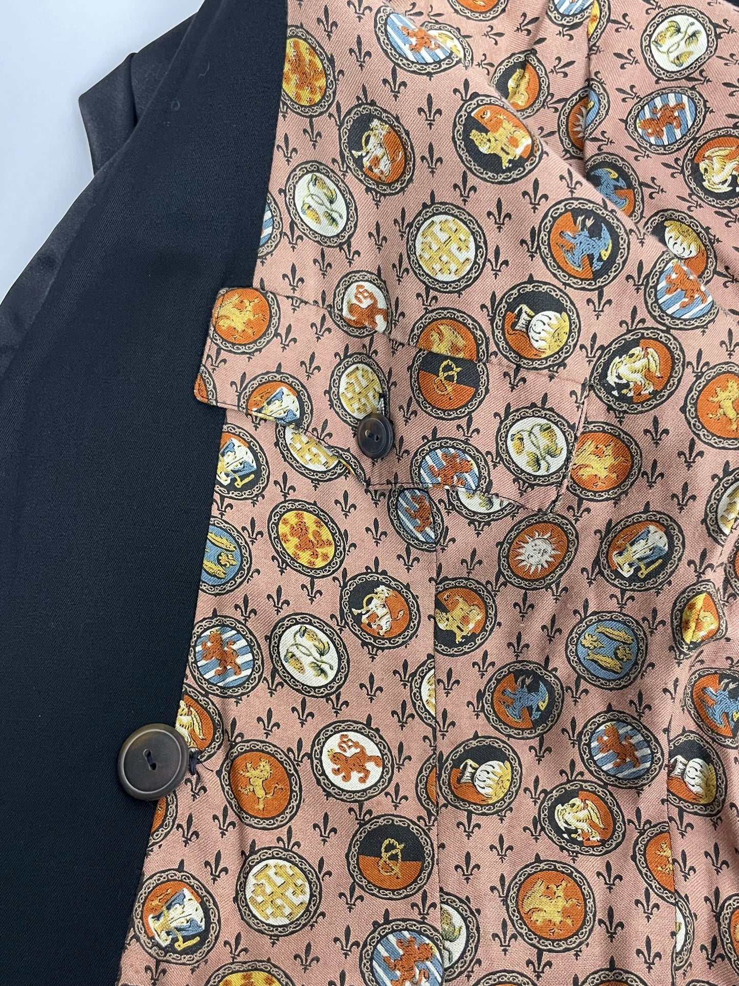 Jean Paul Gaultier 1990's silk scarf blazer