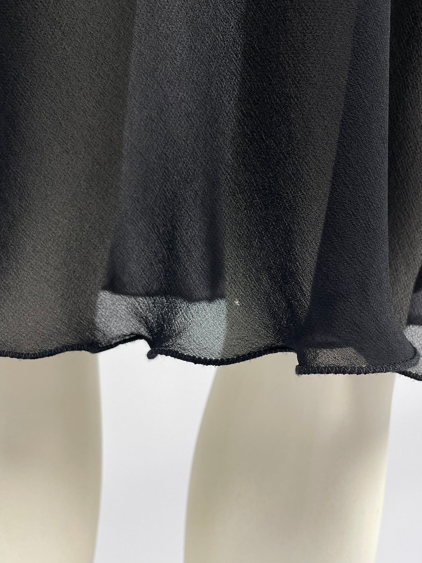 Blumarine 1990’s black mesh bias cut dress.
