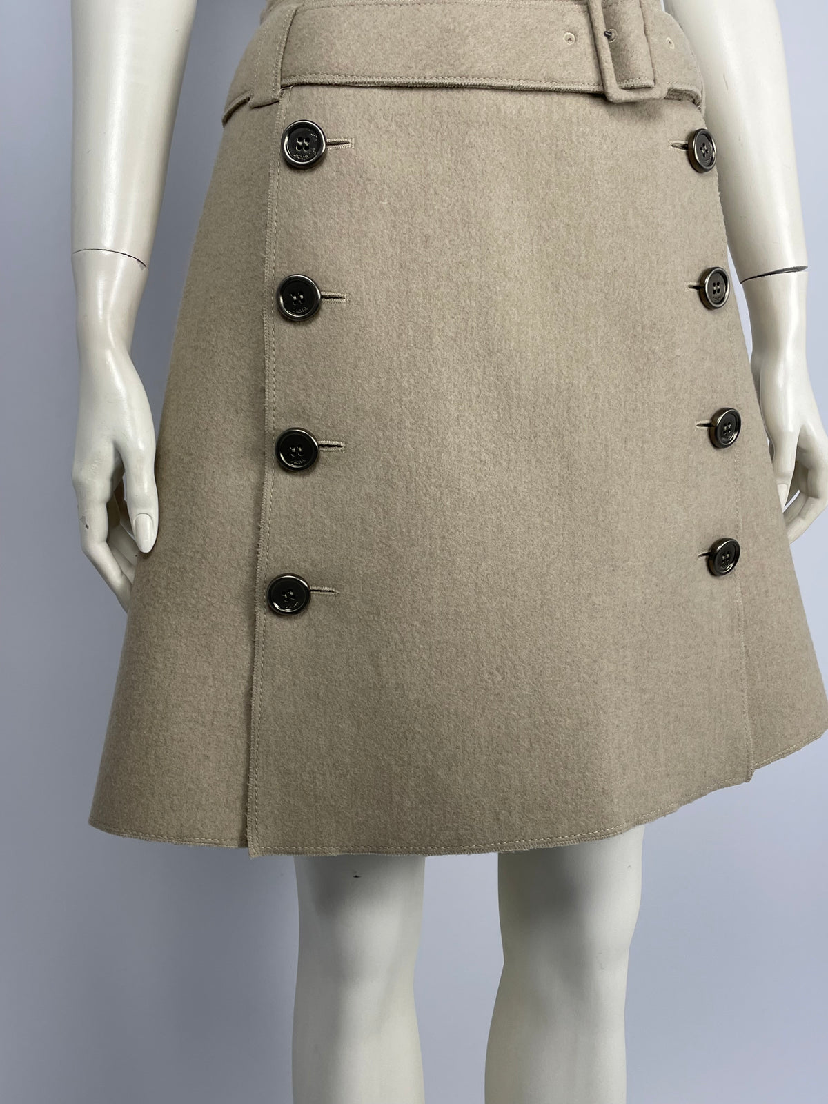 Prada 2006 wool belt mini skirt