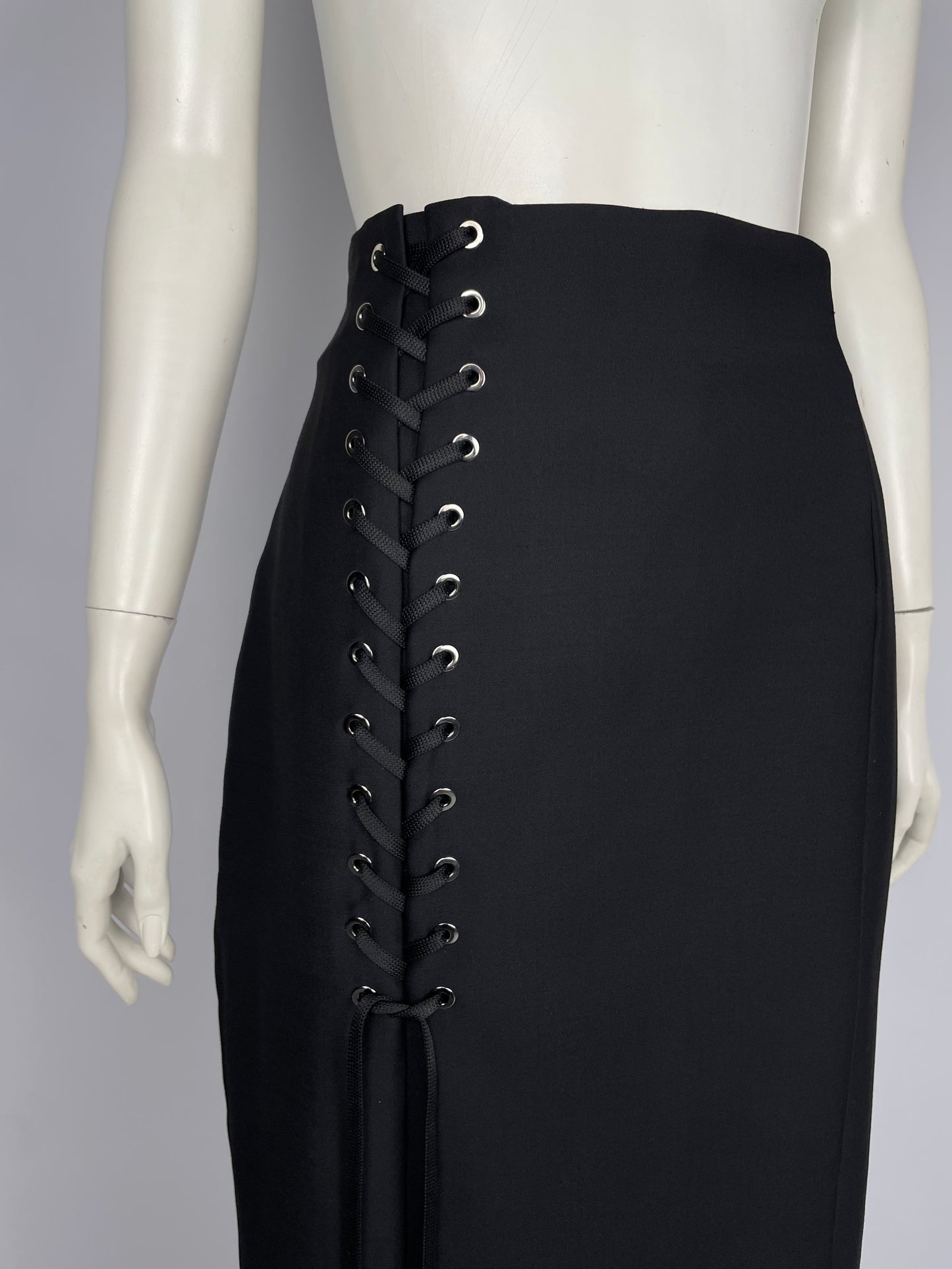 Dior by John Galliano bondage maxi skirt.
