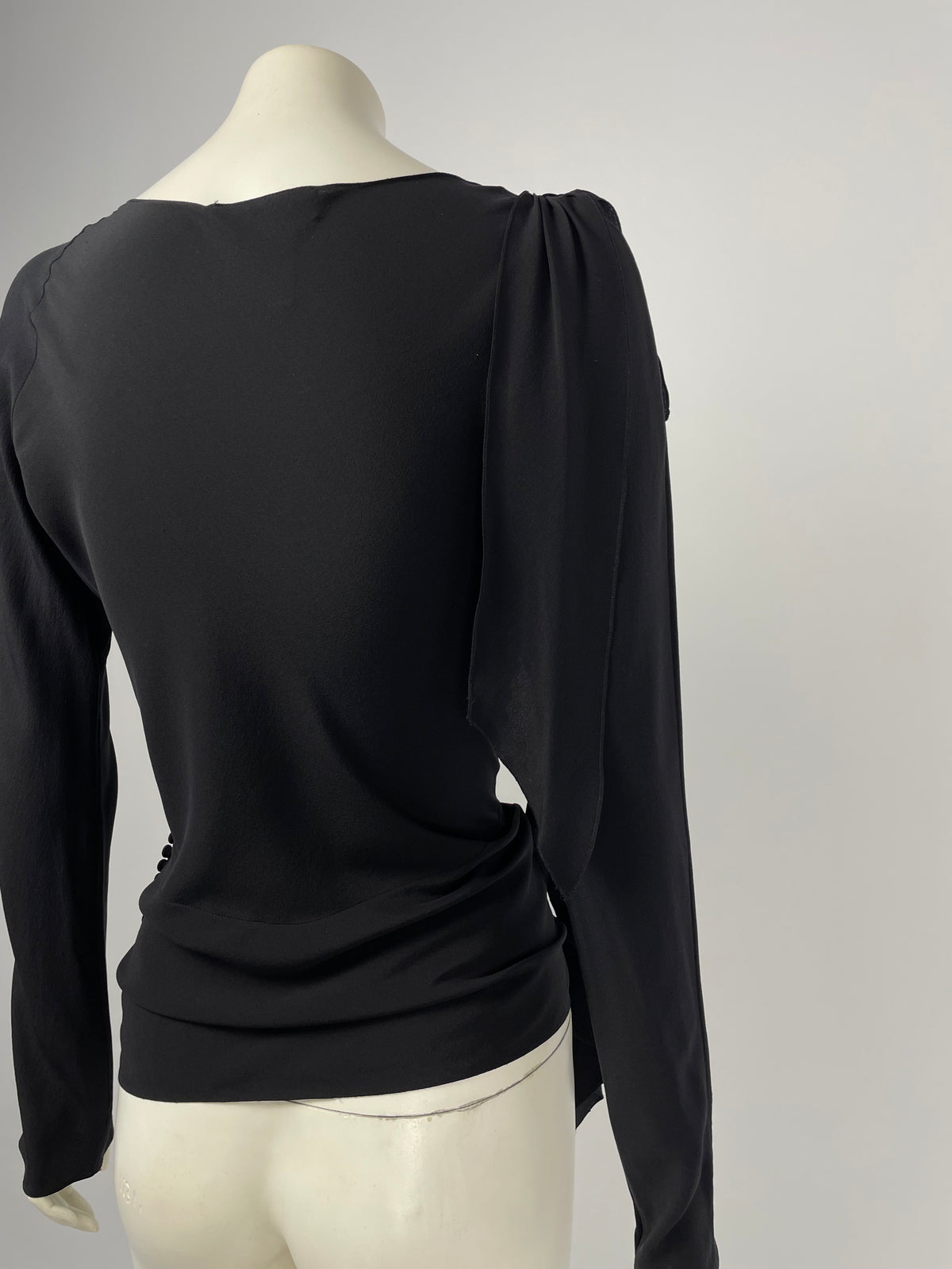 Dior by John Galliano S/S 2006 asymmetrical silk top.