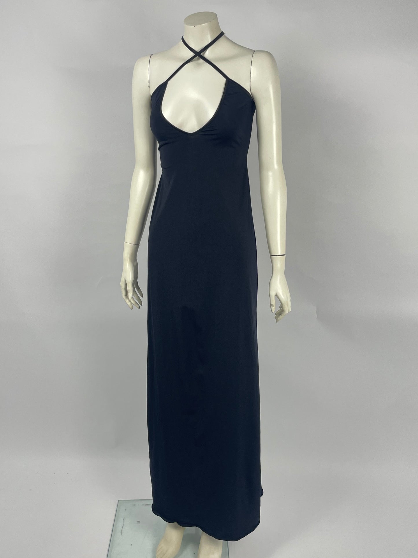Blumarine 2000’s wide neckline gown