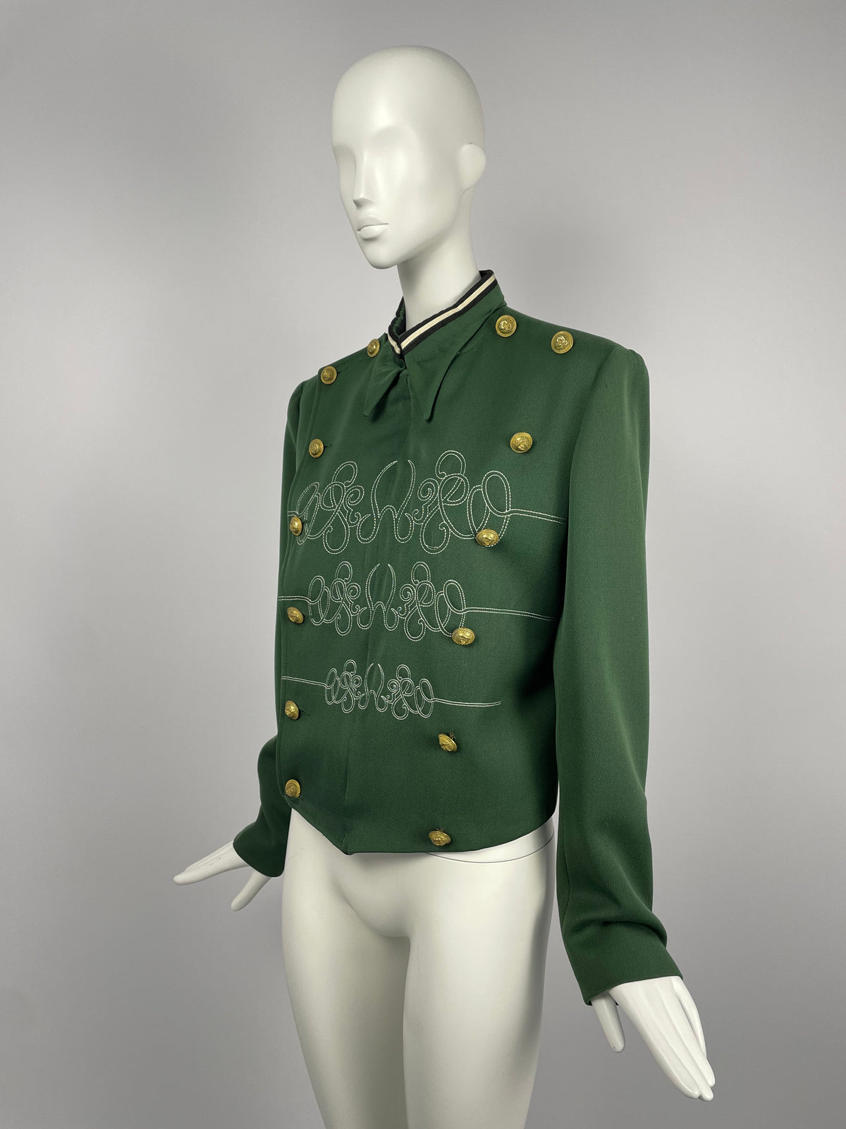 Marithe closed 1980's double breasted napoleon jacket