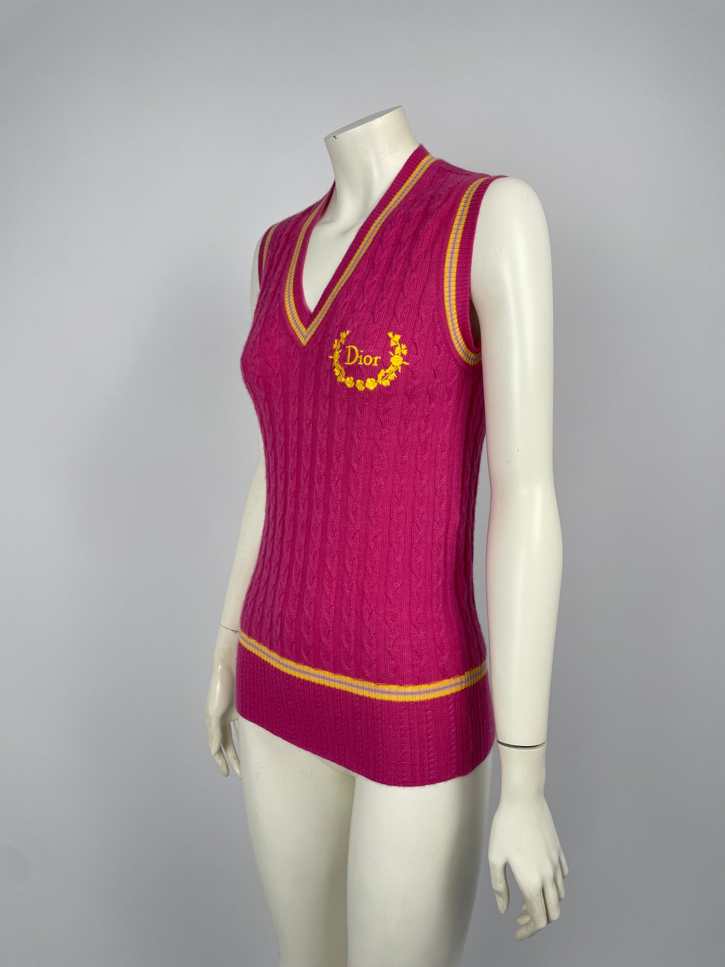 Dior by John Galliano F/W 2004 V neck knit vest.