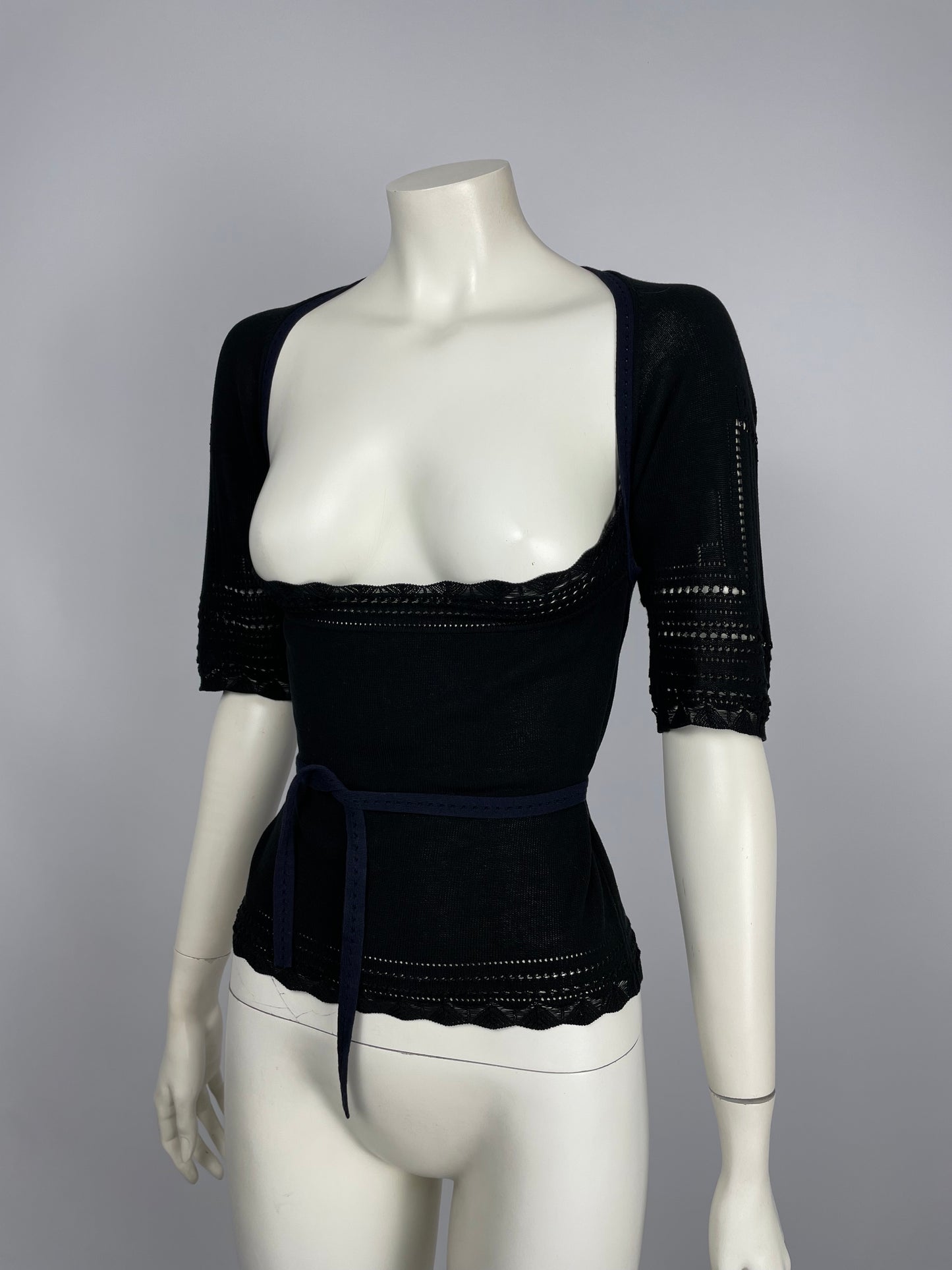 Dior by John Galliano S/S 2000 bondage knit top.