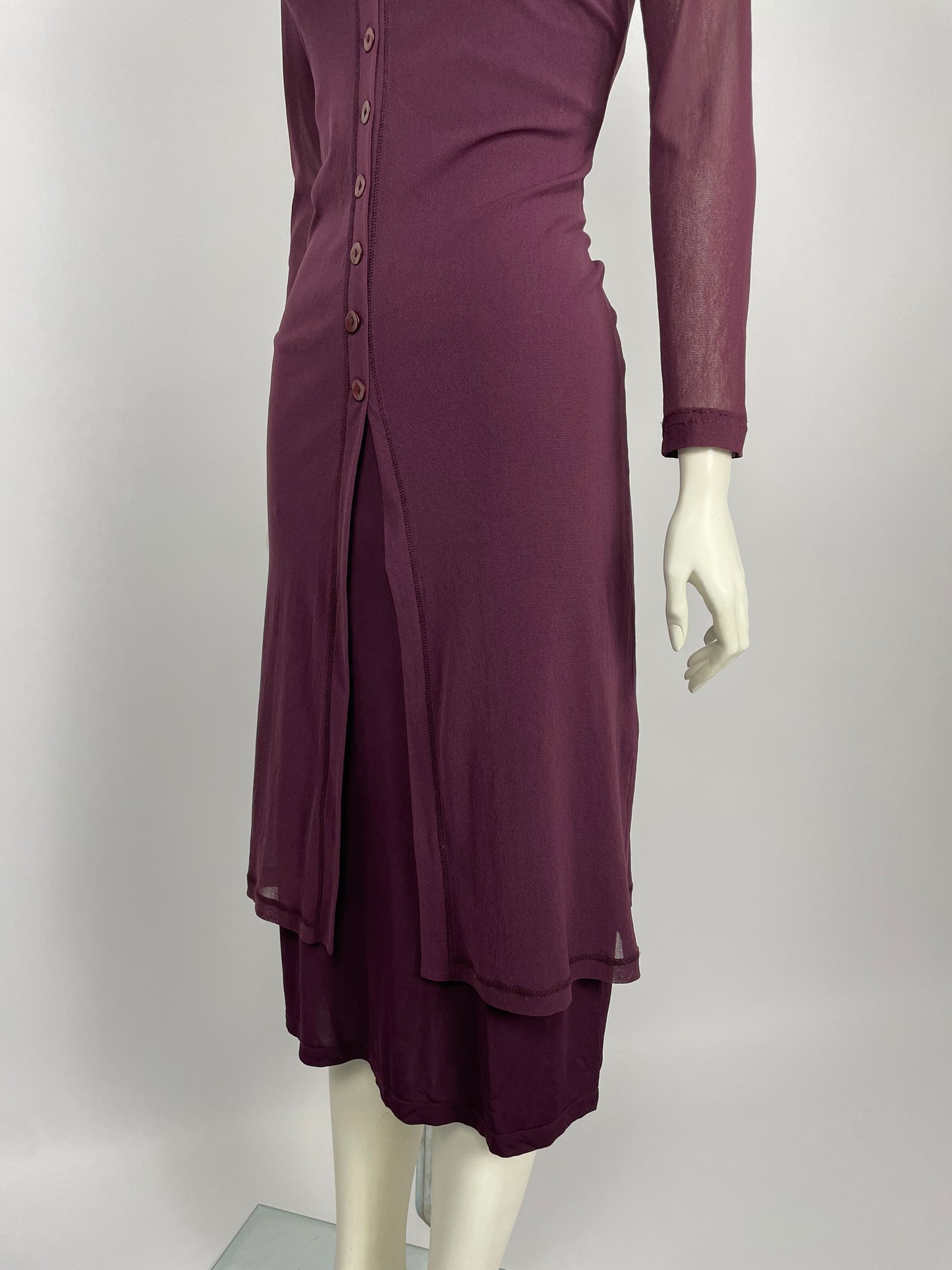 Plein Sud 1990's maxi dress and cardigan set.