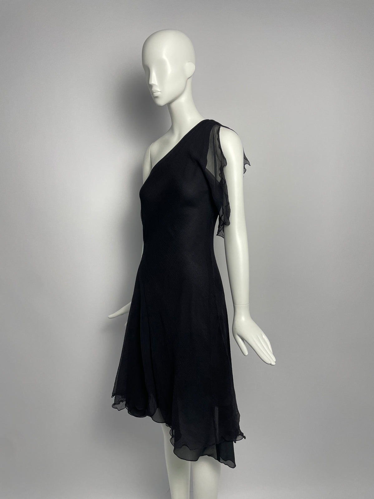 Emporio Armani 1990's Bias ruffle maxi dress